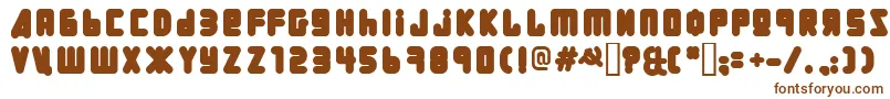 Uralphat-Schriftart – Braune Schriften auf weißem Hintergrund