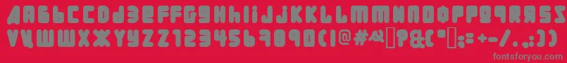 Uralphat Font – Gray Fonts on Red Background