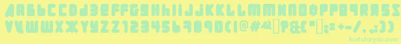 Uralphat-Schriftart – Grüne Schriften auf gelbem Hintergrund