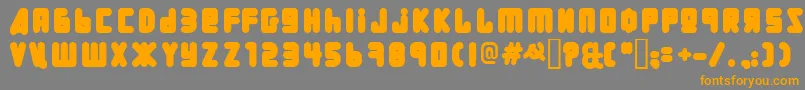 Uralphat Font – Orange Fonts on Gray Background
