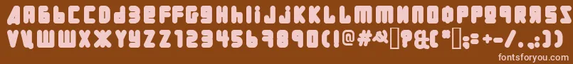 Uralphat Font – Pink Fonts on Brown Background