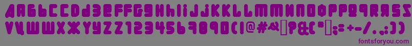 Uralphat-Schriftart – Violette Schriften auf grauem Hintergrund