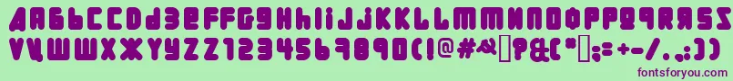 Uralphat Font – Purple Fonts on Green Background