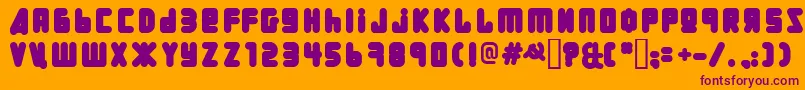 Uralphat-fontti – violetit fontit oranssilla taustalla