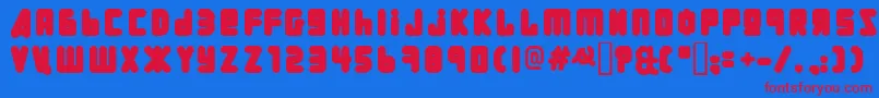 Uralphat Font – Red Fonts on Blue Background