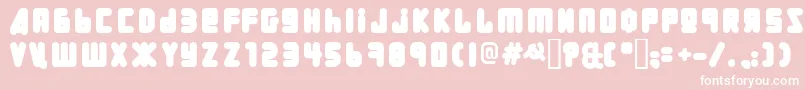 フォントUralphat – ピンクの背景に白い文字