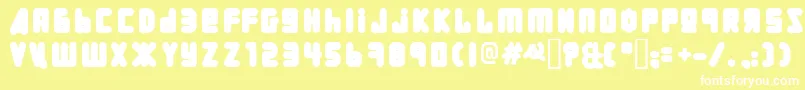 Uralphat Font – White Fonts on Yellow Background