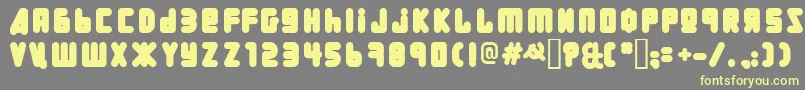 Uralphat Font – Yellow Fonts on Gray Background