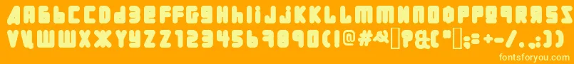 Подробнее о шрифте Uralphat Шрифт Uralphat – жёлтые шрифты на оранжевом фоне