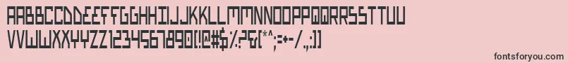 フォントBionicTypeCondensed – ピンクの背景に黒い文字