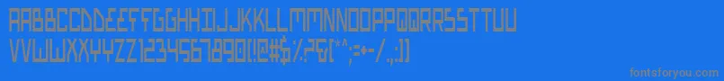 Шрифт BionicTypeCondensed – серые шрифты на синем фоне