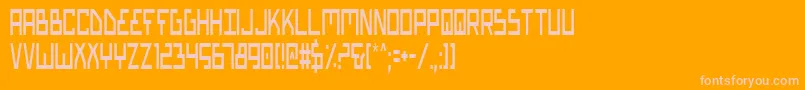 BionicTypeCondensed Font – Pink Fonts on Orange Background