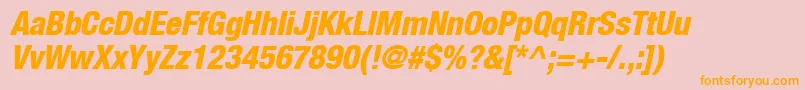Heaveneticacond8Hvyoblsh Font – Orange Fonts on Pink Background