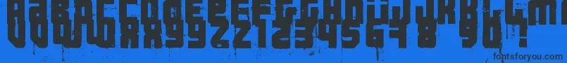 3ThehardWayRmxfenotype-Schriftart – Schwarze Schriften auf blauem Hintergrund