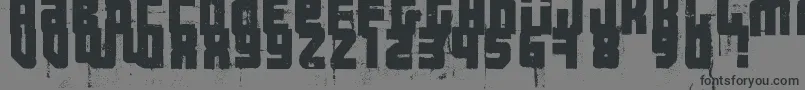 Шрифт 3ThehardWayRmxfenotype – чёрные шрифты на сером фоне