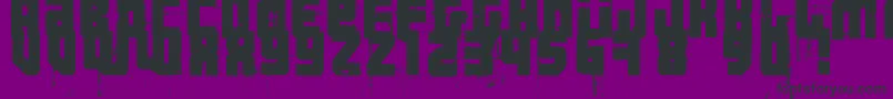Шрифт 3ThehardWayRmxfenotype – чёрные шрифты на фиолетовом фоне