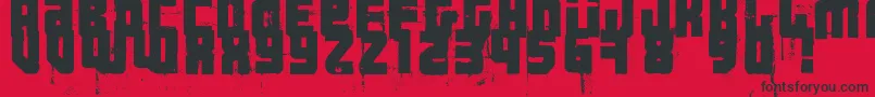 3ThehardWayRmxfenotype Font – Black Fonts on Red Background