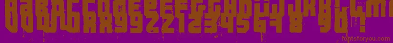3ThehardWayRmxfenotype-Schriftart – Braune Schriften auf violettem Hintergrund