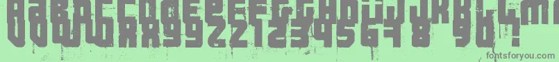 Шрифт 3ThehardWayRmxfenotype – серые шрифты на зелёном фоне