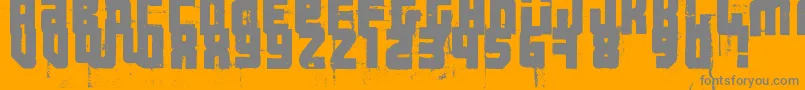 3ThehardWayRmxfenotype-Schriftart – Graue Schriften auf orangefarbenem Hintergrund