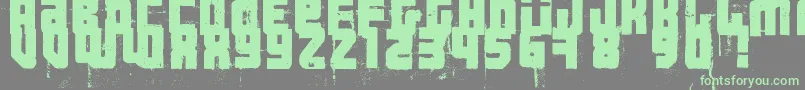 フォント3ThehardWayRmxfenotype – 灰色の背景に緑のフォント