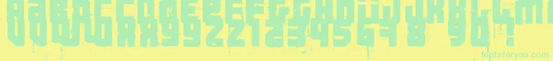3ThehardWayRmxfenotype Font – Green Fonts on Yellow Background