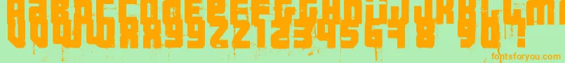 3ThehardWayRmxfenotype Font – Orange Fonts on Green Background