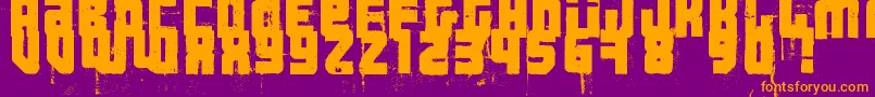 3ThehardWayRmxfenotype-Schriftart – Orangefarbene Schriften auf violettem Hintergrund