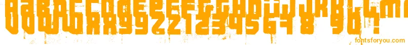 3ThehardWayRmxfenotype-Schriftart – Orangefarbene Schriften auf weißem Hintergrund