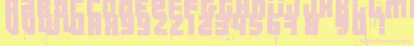 3ThehardWayRmxfenotype Font – Pink Fonts on Yellow Background