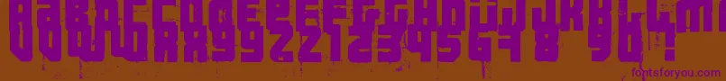 3ThehardWayRmxfenotype-Schriftart – Violette Schriften auf braunem Hintergrund