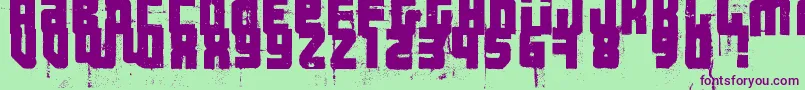 3ThehardWayRmxfenotype-Schriftart – Violette Schriften auf grünem Hintergrund