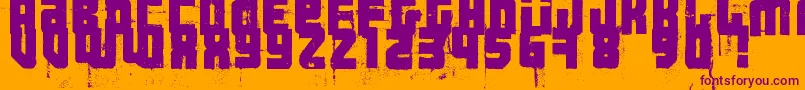 3ThehardWayRmxfenotype-Schriftart – Violette Schriften auf orangefarbenem Hintergrund