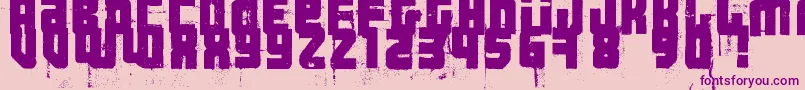 Шрифт 3ThehardWayRmxfenotype – фиолетовые шрифты на розовом фоне