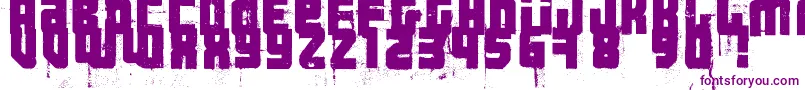 Шрифт 3ThehardWayRmxfenotype – фиолетовые шрифты на белом фоне