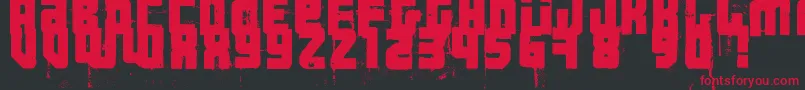 3ThehardWayRmxfenotype Font – Red Fonts on Black Background
