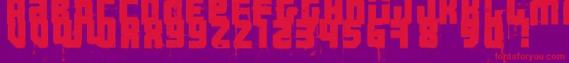 Шрифт 3ThehardWayRmxfenotype – красные шрифты на фиолетовом фоне