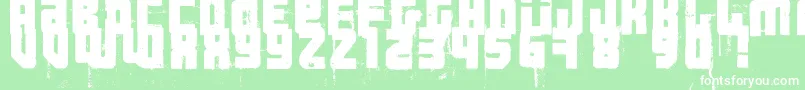 3ThehardWayRmxfenotype Font – White Fonts on Green Background