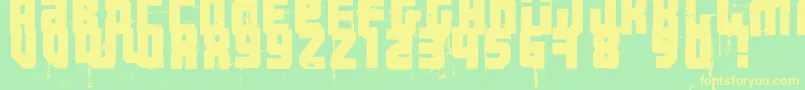 3ThehardWayRmxfenotype Font – Yellow Fonts on Green Background