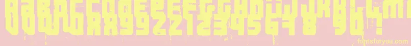 Fonte 3ThehardWayRmxfenotype – fontes amarelas em um fundo rosa