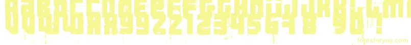 Czcionka 3ThehardWayRmxfenotype – żółte czcionki na białym tle