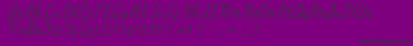 Tiaolga1-Schriftart – Schwarze Schriften auf violettem Hintergrund