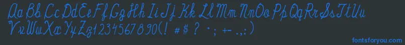 Tiaolga1 Font – Blue Fonts on Black Background