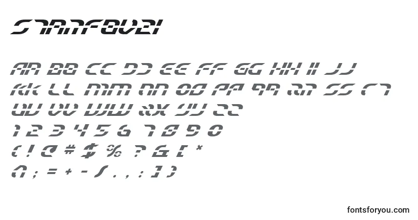 Czcionka Starfbv2i – alfabet, cyfry, specjalne znaki