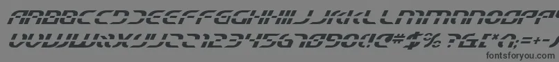 フォントStarfbv2i – 黒い文字の灰色の背景