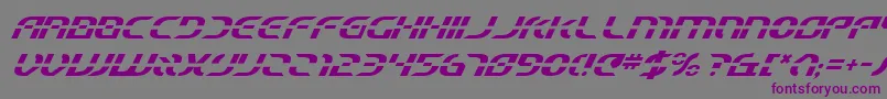 フォントStarfbv2i – 紫色のフォント、灰色の背景