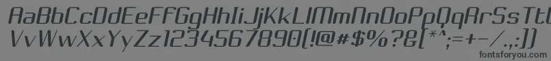 Шрифт ChoktoffOblique – чёрные шрифты на сером фоне