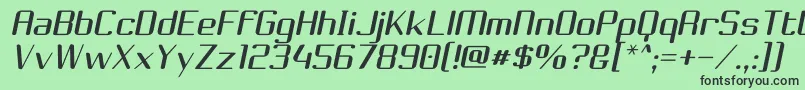 ChoktoffOblique Font – Black Fonts on Green Background