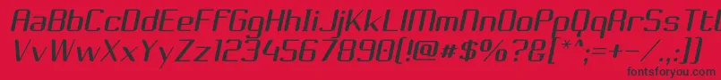 ChoktoffOblique Font – Black Fonts on Red Background