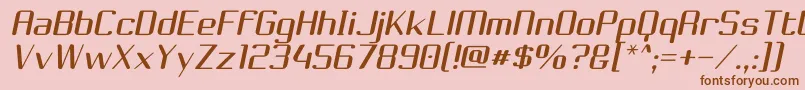 ChoktoffOblique Font – Brown Fonts on Pink Background